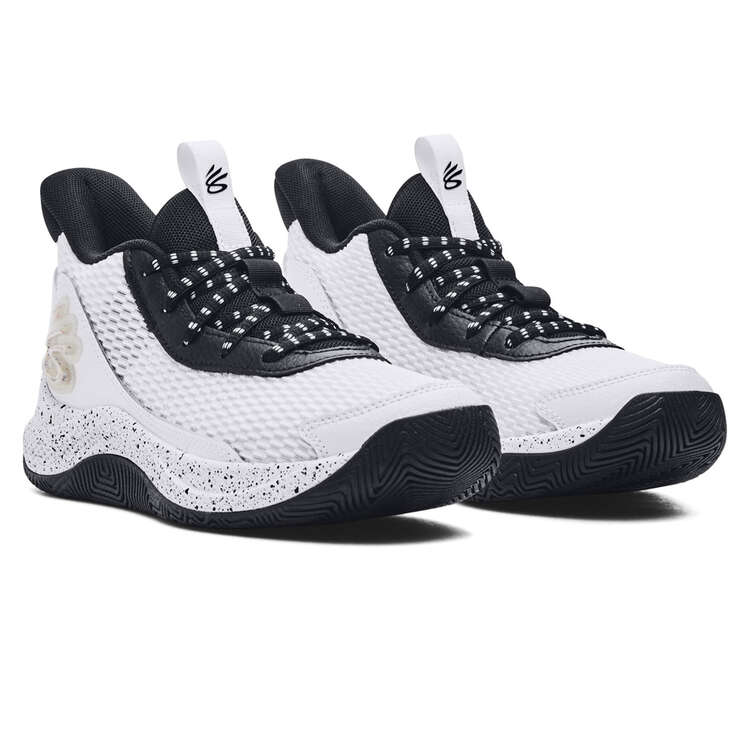 Under Armour Curry 3Z7 GS Basketball Shoes, White, rebel_hi-res
