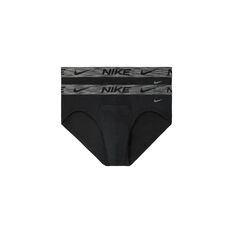 Nike Mens Dri-FIT Reluxe Hip Briefs 2 Pack, Black, rebel_hi-res
