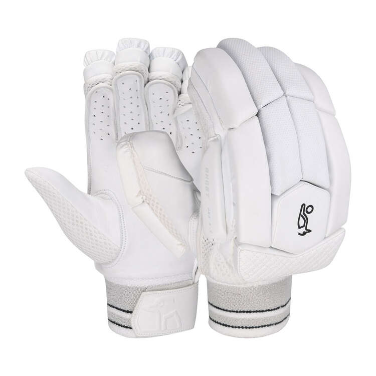 Kookaburra Ghost Pro 5.0 Youth Right Hand Batting Gloves, White, rebel_hi-res