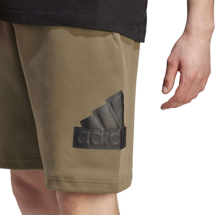 adidas Mens Future Icons Badge of Sport Shorts, Green, rebel_hi-res