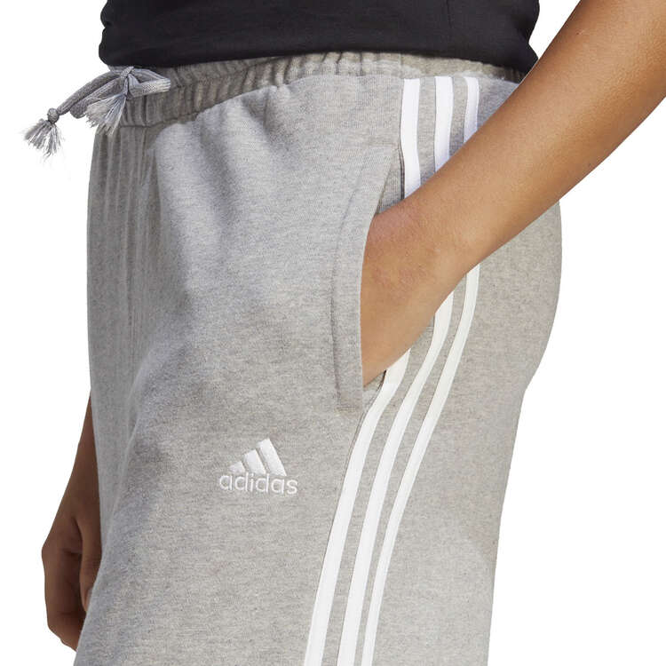 adidas Womens Essentials 3-Stripes French Terry Wide Pants, Grey, rebel_hi-res