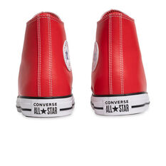 Converse Chuck Taylor All Star Faux Leather High Casual Shoes, Red/White, rebel_hi-res