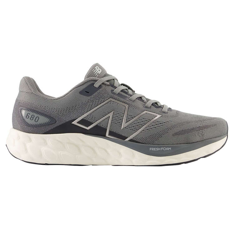 New Balance 680 V8 Mens Running Shoes Grey/White US 7, Grey/White, rebel_hi-res