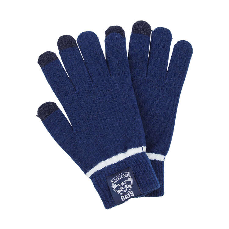 Geelong Cats Touchscreen Gloves, , rebel_hi-res