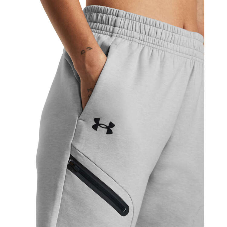 Under Armour Womens Unstoppable Fleece Joggers, Grey, rebel_hi-res