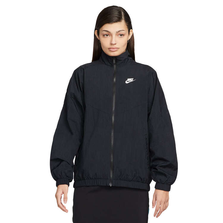 Nike Womens Sportswear Essential Windrunner Woven Jacket, Black, rebel_hi-res