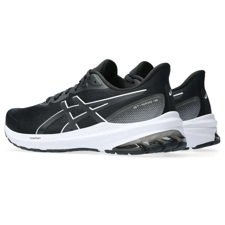 Asics GT 1000 12 Womens Running Shoes, Black/White, rebel_hi-res