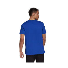 adidas Mens Essentials Big Logo Tee Blue XS, Blue, rebel_hi-res