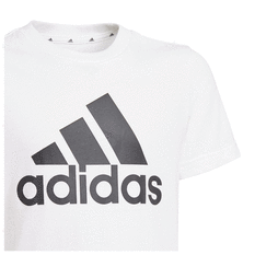 adidas Boys Big Logo Tee, White/Black, rebel_hi-res
