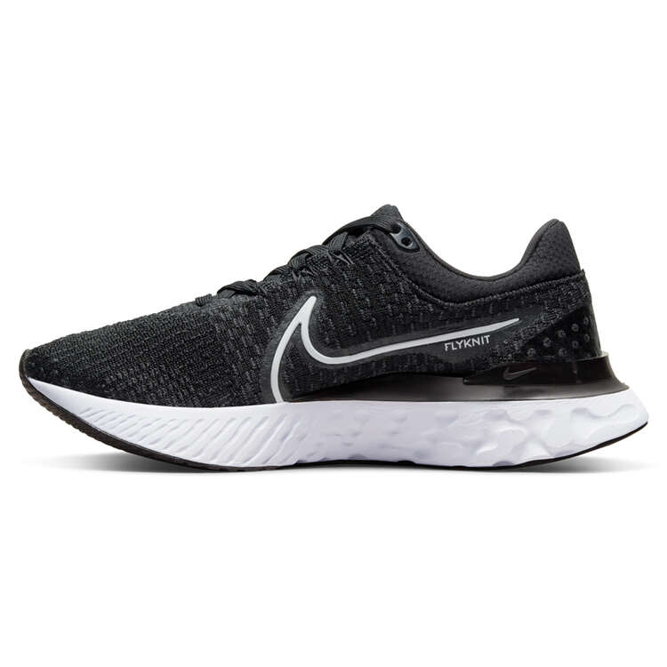 Nike React Infinity Run Flyknit 3 Womens Running Shoes Black/White US 6, Black/White, rebel_hi-res