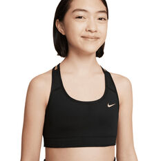 Nike Girls Dri-FIT Swoosh Reversible Sports Bra, Black, rebel_hi-res
