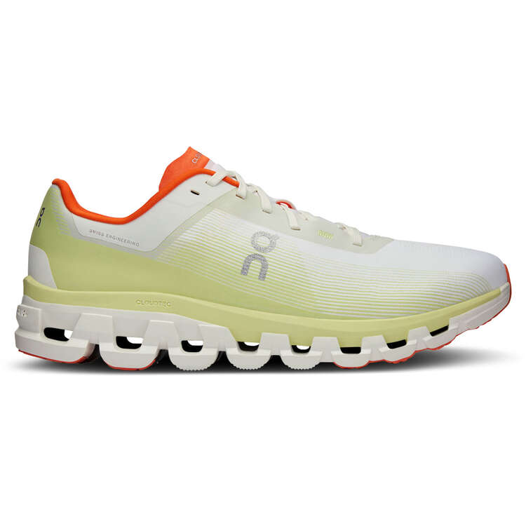 On Cloudflow 4 Mens Running Shoes, White/Orange, rebel_hi-res