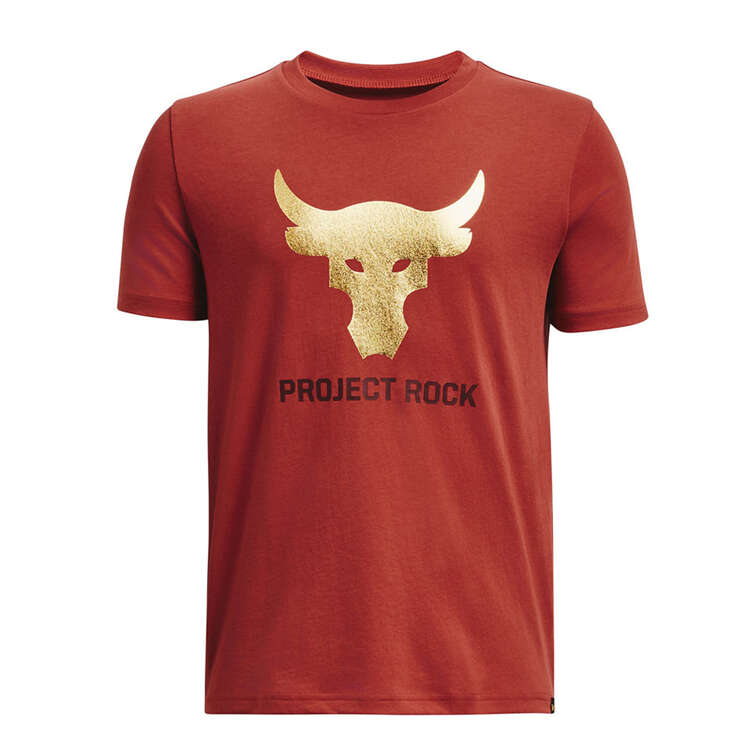 Under Armour Project Rock Boys Brahma Bull Tee, Red, rebel_hi-res