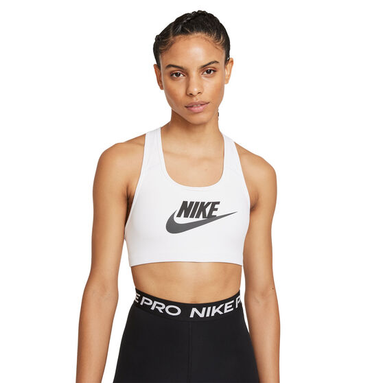 Nike Womens Dri-FIT Swoosh Medium Support Graphic Sports Bra, Blush, rebel_hi-res