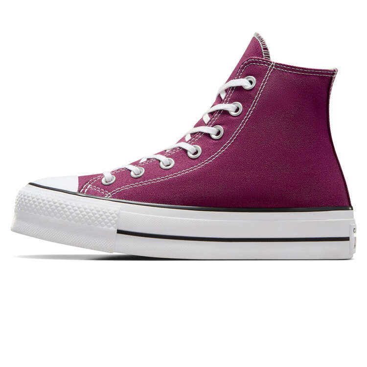 Converse Chuck Taylor All Star Lift High Womens Casual Shoes, Berry/White, rebel_hi-res