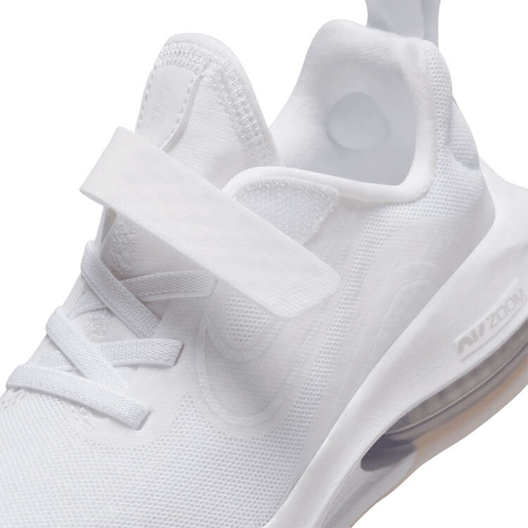 Nike Air Zoom Arcadia 2 PS Kids Running Shoes, White/Silver, rebel_hi-res