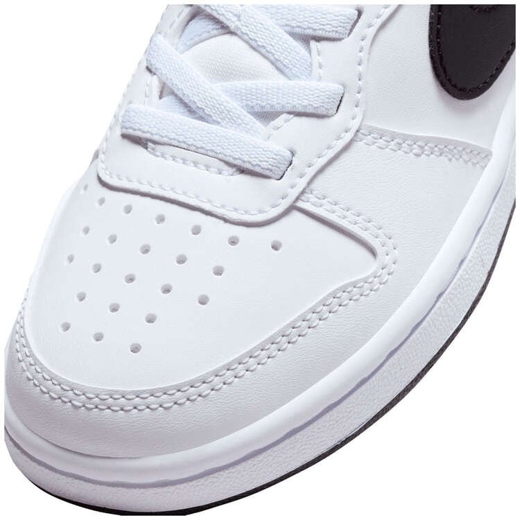 Nike Court Borough Low Recraft PS Kids Casual Shoes, White/Black, rebel_hi-res