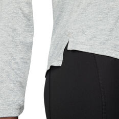 Nike Womens Dri-FIT One Standard Top, Grey, rebel_hi-res