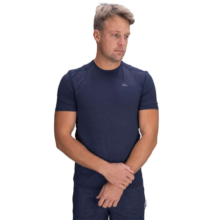 Macpac Men's brrr° Short Sleeve Shirt, Blue, rebel_hi-res