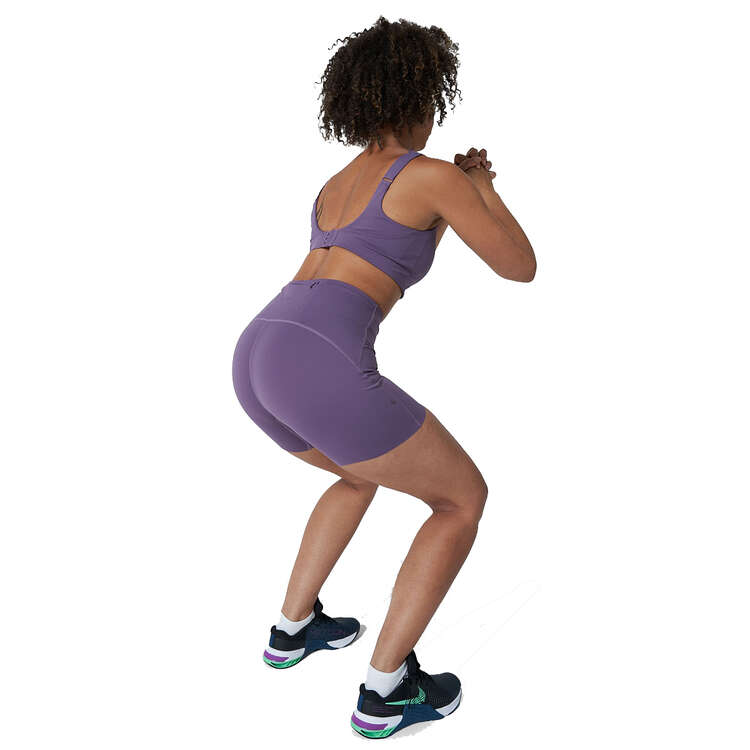Ell/Voo Womens Hera 5 Inch Training Tights, Purple, rebel_hi-res
