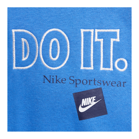 Nike Mens Sportswear Just Do It Brushed Back Crew Blue L, Blue, rebel_hi-res