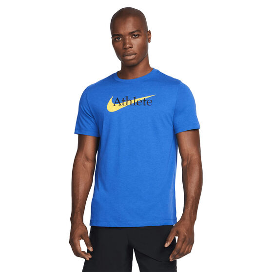 Nike Mens Dri-FIT Swoosh Training Tee, Blue, rebel_hi-res