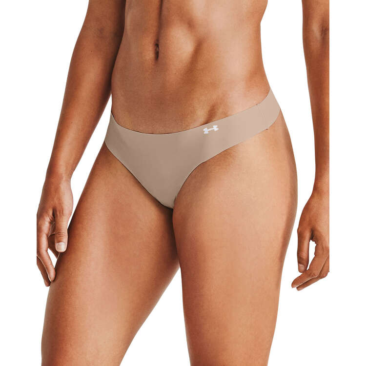 Under Armour Womens Pure Stretch Thong Briefs 3 Pack Multi XS, Multi, rebel_hi-res