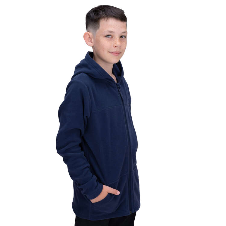 macpac Kids Tui Fleece V2 Full Zip Jacket, Navy, rebel_hi-res