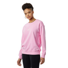 New Balance Essentials Womens Crew Sweatshirt, Pink, rebel_hi-res