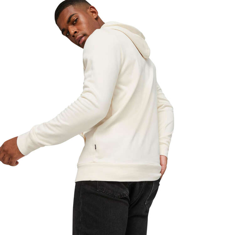 Puma Mens Better Essentials Fleece Hoodie White XL, White, rebel_hi-res