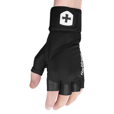 Harbinger Mens Pro Wrist Wrap Gloves, Black, rebel_hi-res