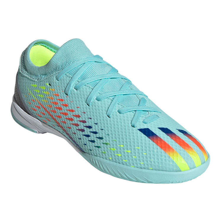 adidas X Speedportal .3 Kids Indoor Soccer Shoes Blue/Yellow US 1, Blue/Yellow, rebel_hi-res