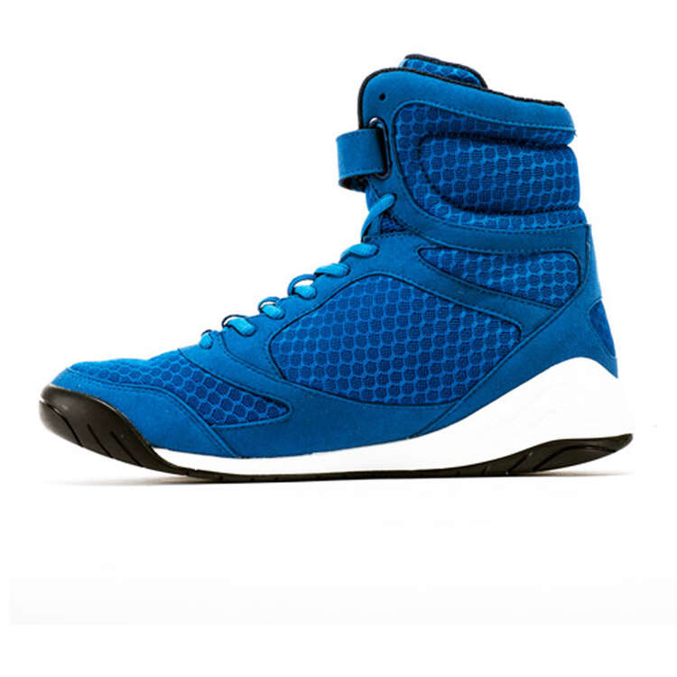 Everlast Elite Hi Top Boxing Boots, Blue, rebel_hi-res