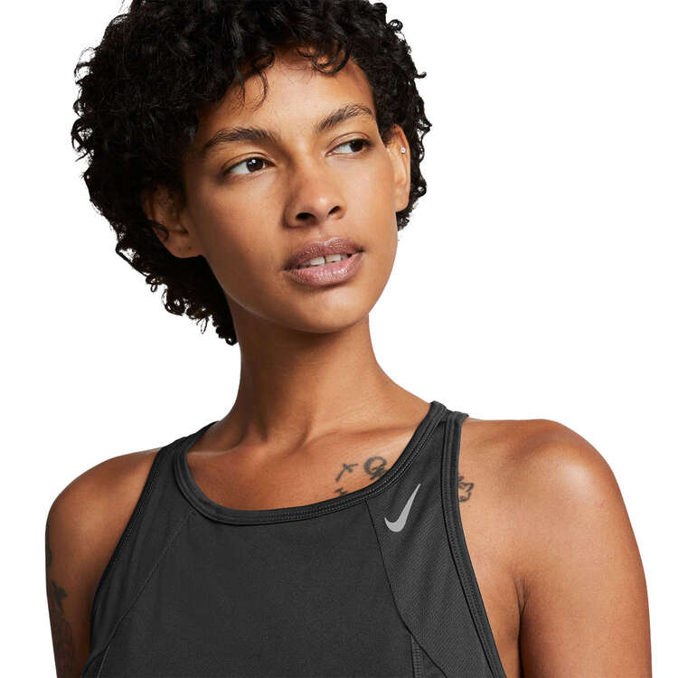Nike Womens Fast Dri-FIT Running Tank, Black, rebel_hi-res
