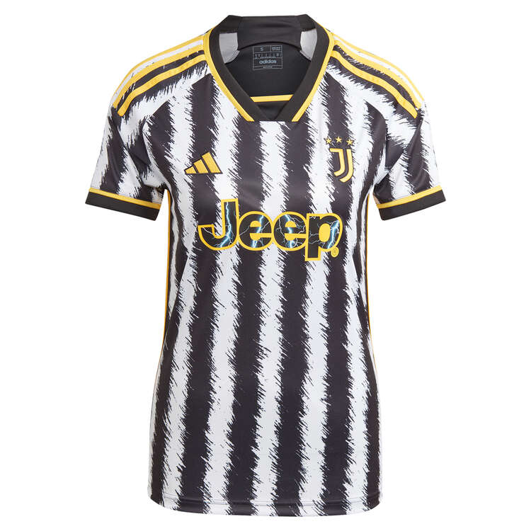 adidas Womens Juventus 2023/24 Replica Home Football Jersey, Black, rebel_hi-res