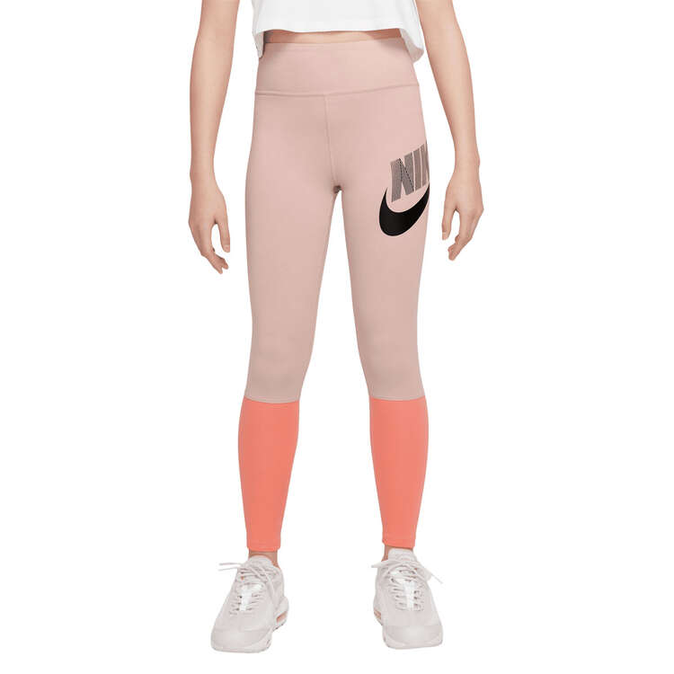 Nike Girls Sportswear Favourites HW Tights Pink M, Pink, rebel_hi-res