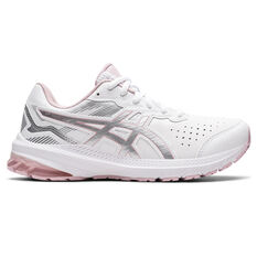 Asics GT 1000 LE 2 D Womens Running Shoes White/Silver US 6, White/Silver, rebel_hi-res