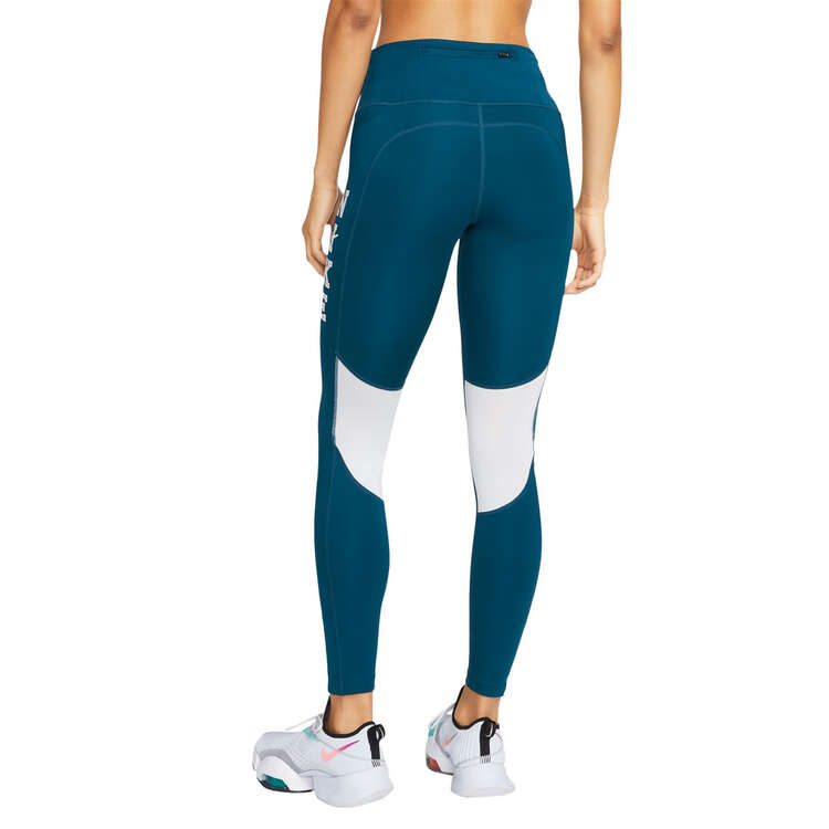 Nike Womens Epic Fast Mid Rise 7/8 Tights Blue XS, Blue, rebel_hi-res