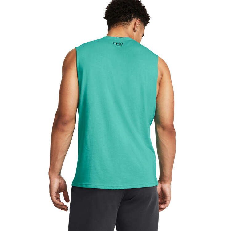 Under Armour Project Rock Mens Do Not Go Gentle Training Tank, Green, rebel_hi-res