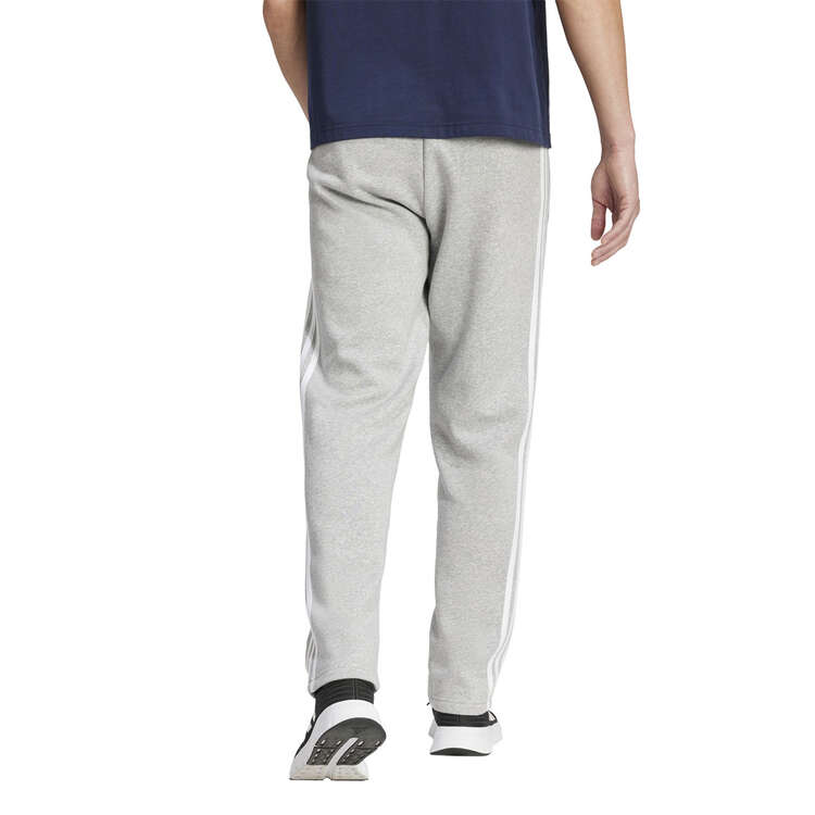 adidas Mens Essentials Fleece Open Hem 3-Stripes Pants Grey XXS, Grey, rebel_hi-res