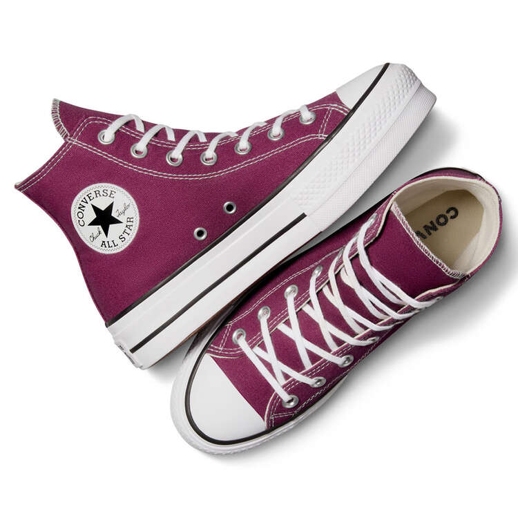 Converse Chuck Taylor All Star Lift High Womens Casual Shoes, Berry/White, rebel_hi-res