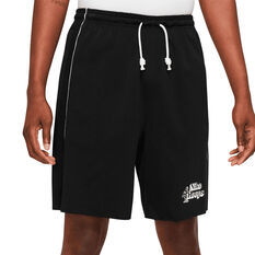 Nike Mens Standard Issue Basketball Shorts, Black/White, rebel_hi-res