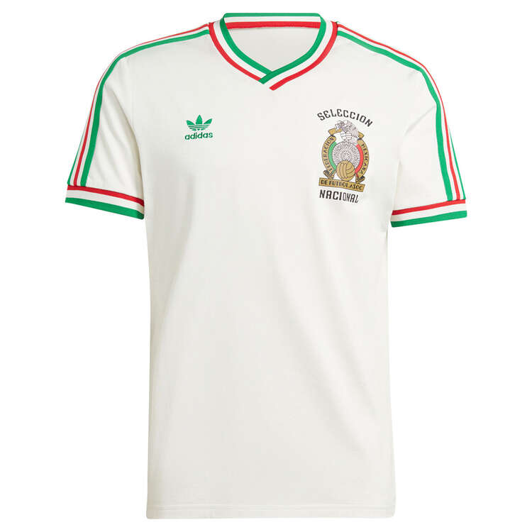adidas Mexico Replica 1985 Away Football Jersey, White, rebel_hi-res