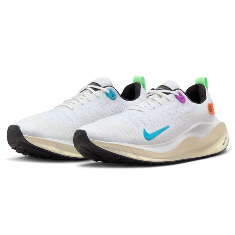 Nike ReactX Infinity Run Flyknit 4 SE Mens Running Shoes White/Multi US 8, White/Multi, rebel_hi-res