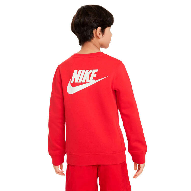 Nike Boys Sportswear Standard Issue Fleece Crew Sweatshirt, Red, rebel_hi-res