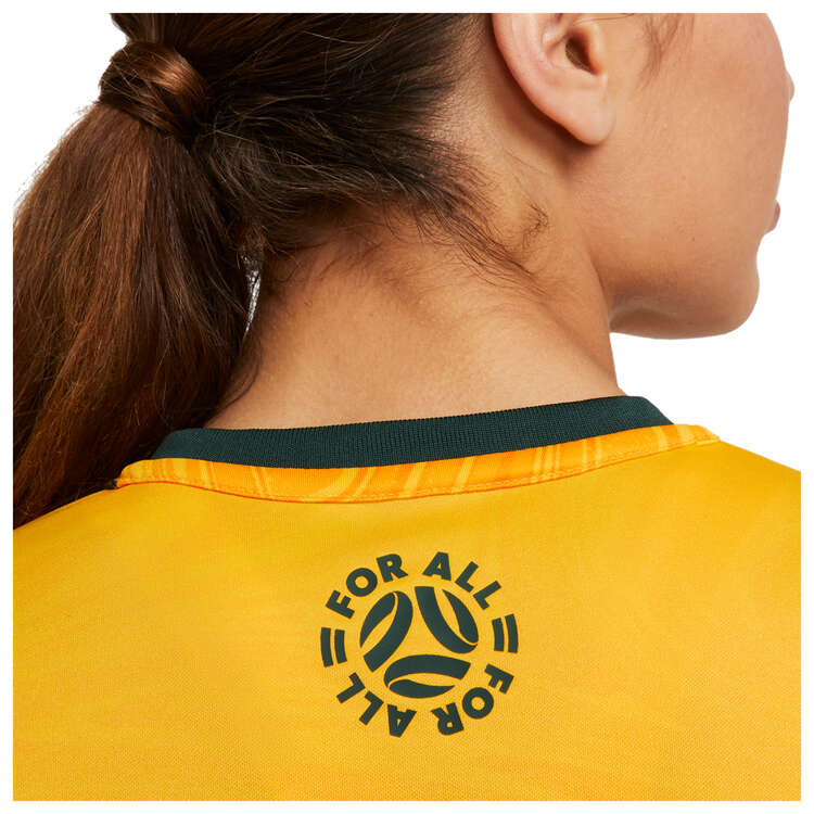 Nike Australia 2023 Womens Stadium Home Dri-FIT Football Jersey, Gold, rebel_hi-res