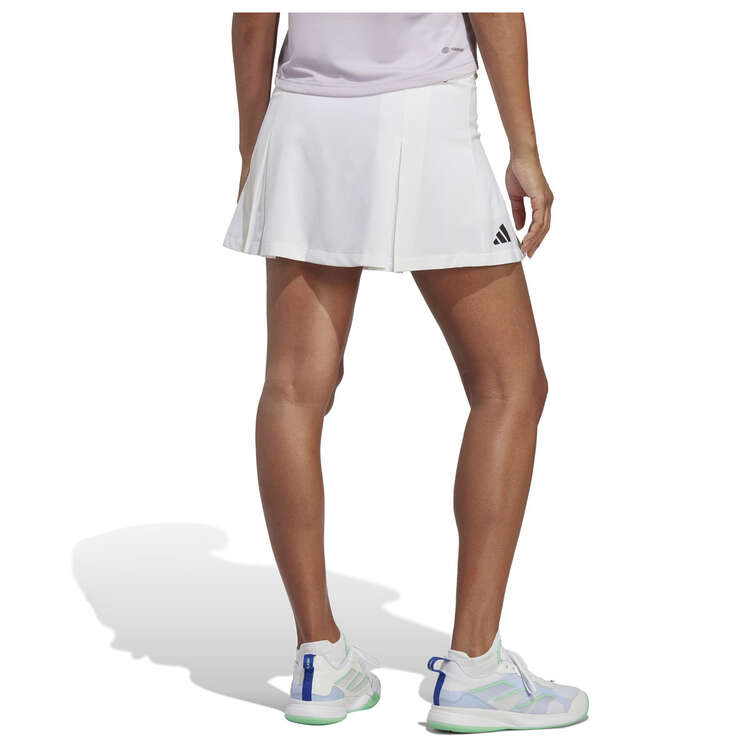 adidas Womens Club Tennis Pleatskirt, White, rebel_hi-res