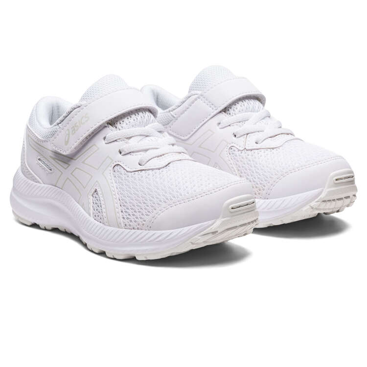 Asics Contend 8 PS Kids Running Shoes White US 11, White, rebel_hi-res