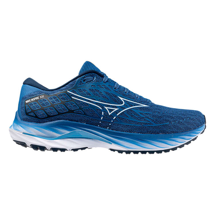 Mizuno Wave Inspire 20 Mens Running Shoes Blue/White US 8, Blue/White, rebel_hi-res