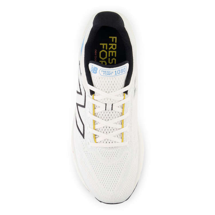 New Balance 1080 V13 Mens Running Shoes, White/Blue, rebel_hi-res